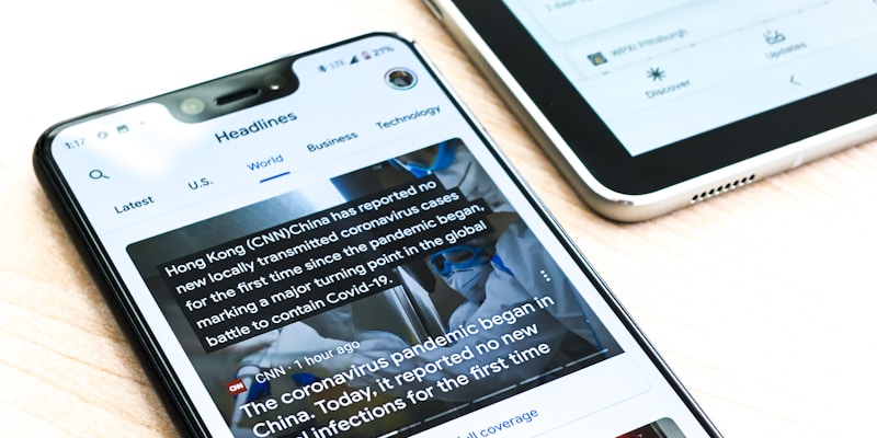 新闻报纸头条与最新消息符号